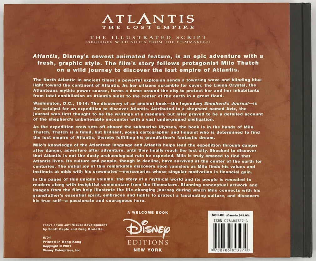 Atlantis, the Lost Empire: The Illustrated Script