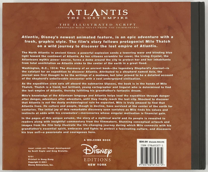 Atlantis, the Lost Empire: The Illustrated Script