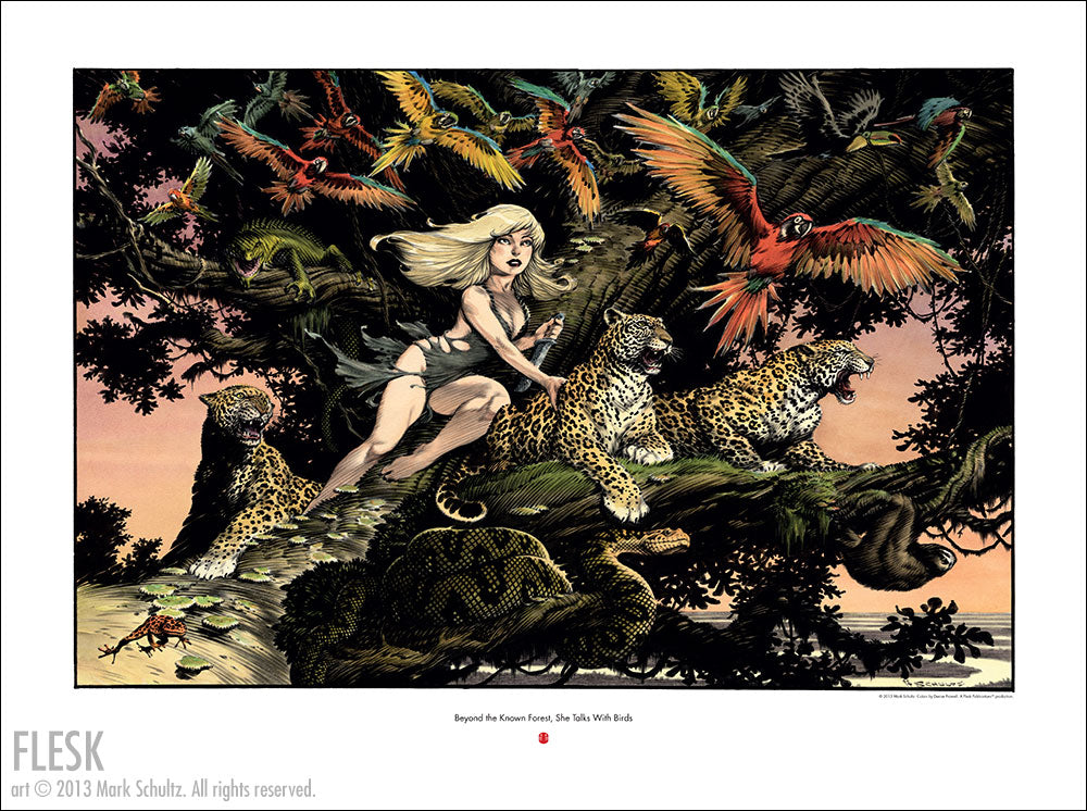 Beyond The Known Forest, She Talks With Birds - Signed Print