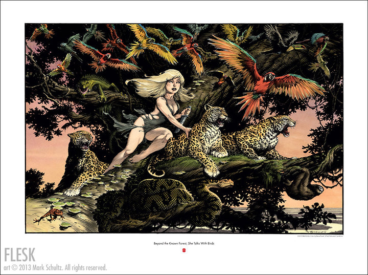 Beyond The Known Forest, She Talks With Birds - Signed Print