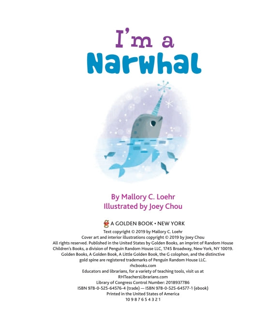 I'm a Narwhal: A Little Golden Book