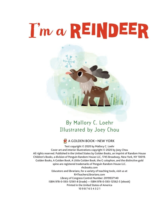 I'm a Reindeer Little Golden Book