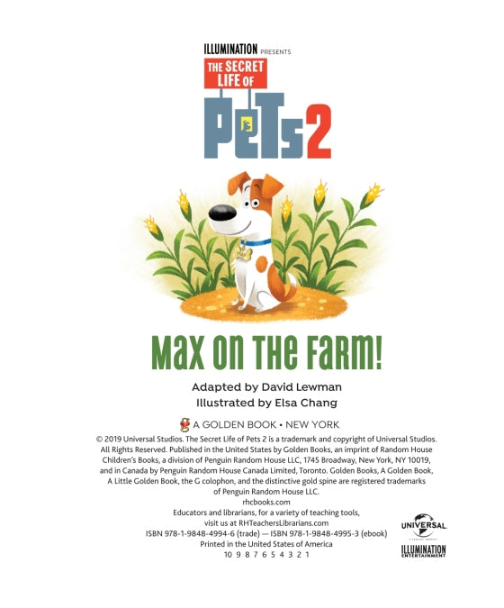 The Secret Life of Pets 2: Max on the Farm!: A Little Golden Book