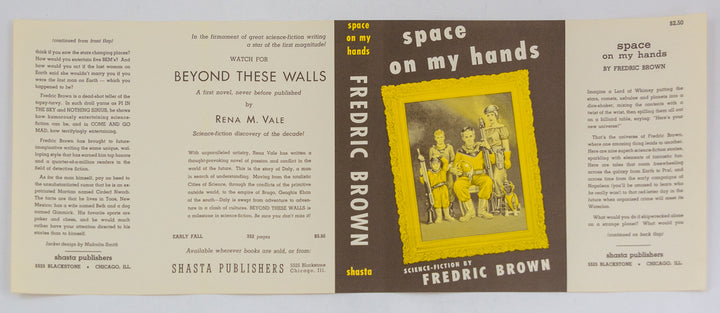 Fredric Brown Space on My Hands Shasta Publishers - Dustjacket Only