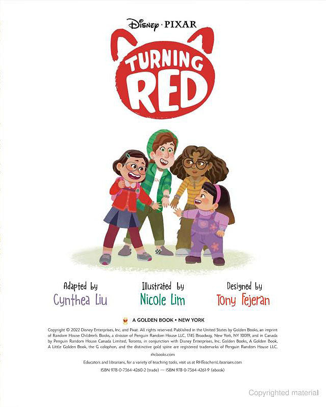 Turning Red: A Little Golden Book - First Printing - Signed