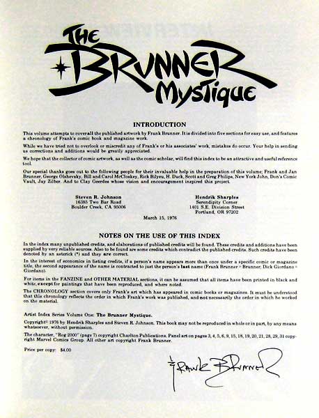 The Brunner Mystique - Signed