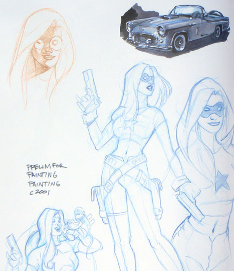 Bombshells: A Terry Dodson Sketchbook Collection - Inscribed with a Sketch